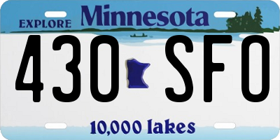 MN license plate 430SFO