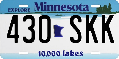 MN license plate 430SKK