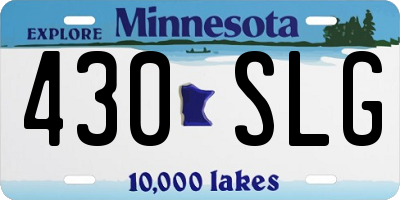 MN license plate 430SLG