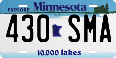 MN license plate 430SMA