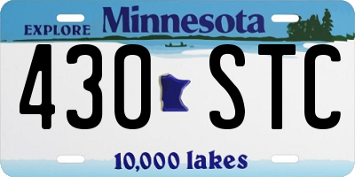 MN license plate 430STC