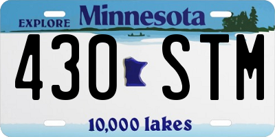 MN license plate 430STM
