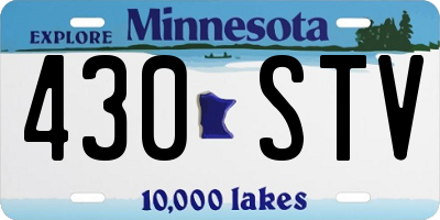 MN license plate 430STV