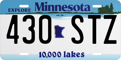 MN license plate 430STZ