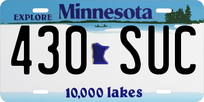 MN license plate 430SUC