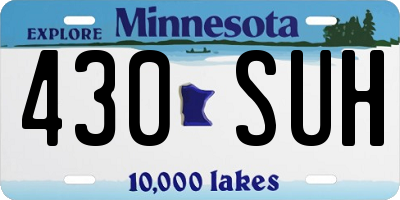 MN license plate 430SUH