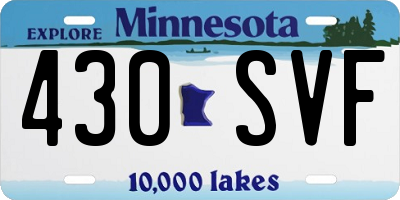 MN license plate 430SVF