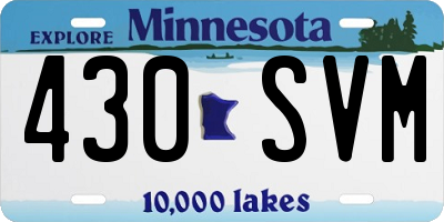 MN license plate 430SVM