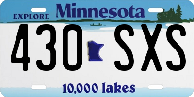 MN license plate 430SXS