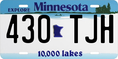 MN license plate 430TJH