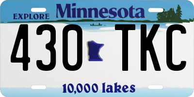 MN license plate 430TKC