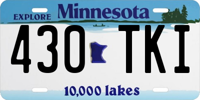 MN license plate 430TKI