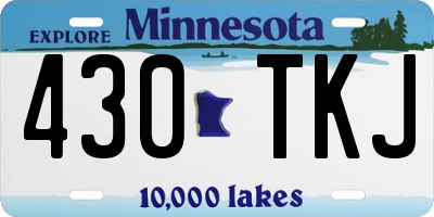 MN license plate 430TKJ