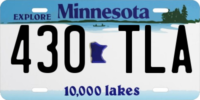 MN license plate 430TLA
