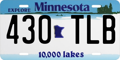 MN license plate 430TLB