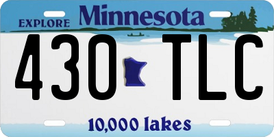 MN license plate 430TLC