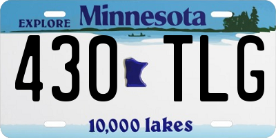 MN license plate 430TLG