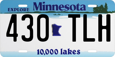 MN license plate 430TLH
