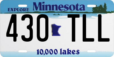 MN license plate 430TLL