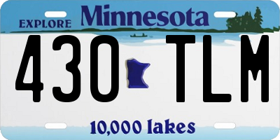 MN license plate 430TLM