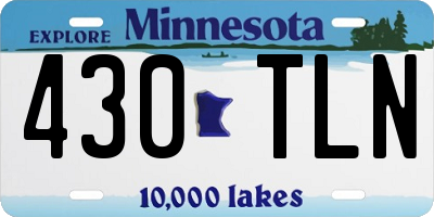 MN license plate 430TLN