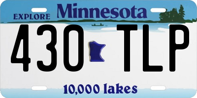 MN license plate 430TLP