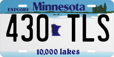 MN license plate 430TLS