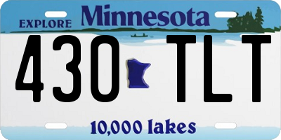 MN license plate 430TLT