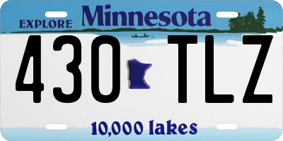 MN license plate 430TLZ