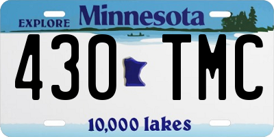 MN license plate 430TMC