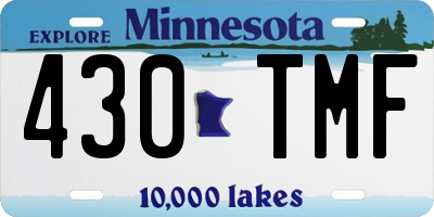 MN license plate 430TMF