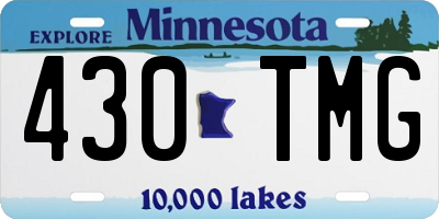 MN license plate 430TMG