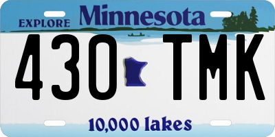 MN license plate 430TMK