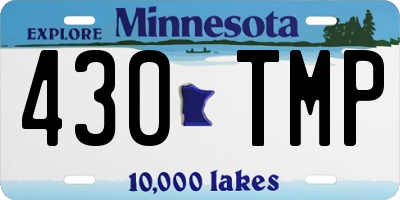MN license plate 430TMP