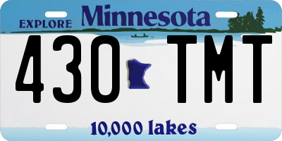 MN license plate 430TMT