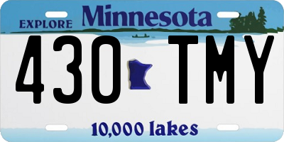 MN license plate 430TMY