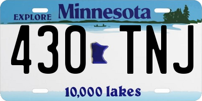 MN license plate 430TNJ
