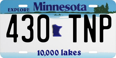 MN license plate 430TNP