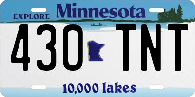 MN license plate 430TNT