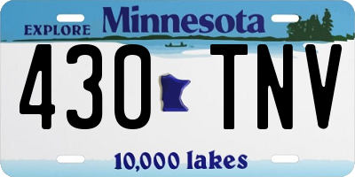 MN license plate 430TNV
