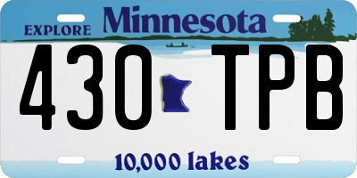 MN license plate 430TPB