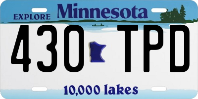 MN license plate 430TPD