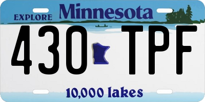 MN license plate 430TPF
