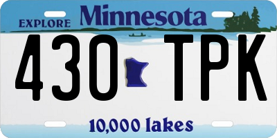 MN license plate 430TPK