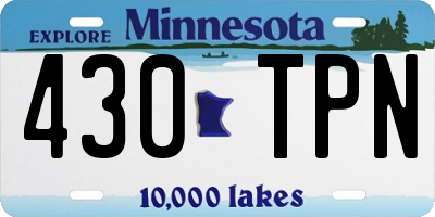 MN license plate 430TPN