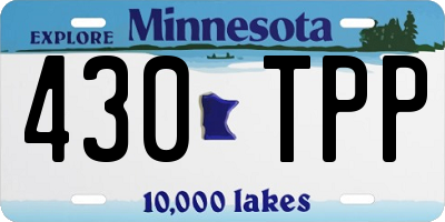 MN license plate 430TPP