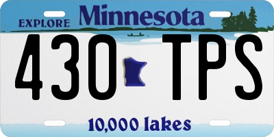 MN license plate 430TPS