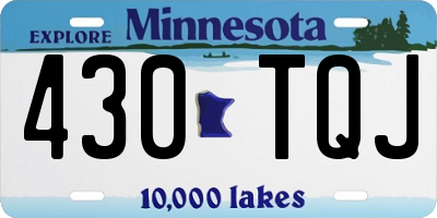 MN license plate 430TQJ