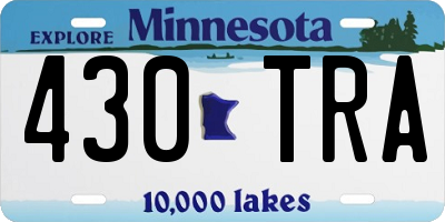 MN license plate 430TRA