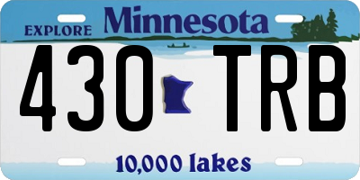 MN license plate 430TRB
